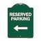 Signmission Reserved Parking Left Heavy-Gauge Aluminum Architectural Sign, 24" x 18", GW-1824-9768 A-DES-GW-1824-9768 - alternate 1